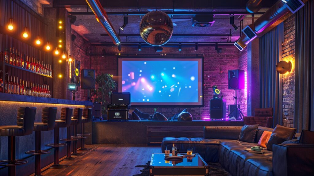karaoke-loft-party-setup
