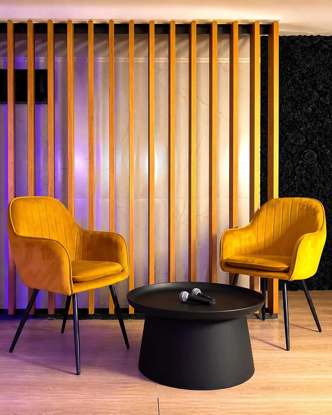 Private space for singing, dancing and photos